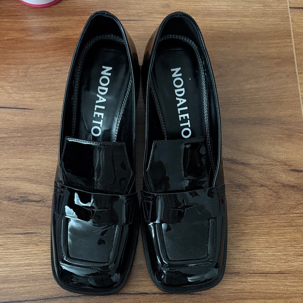Nodaleto Black Patent Leather Loafers 39 1/2